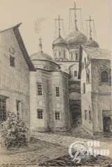 Рисунок "Москва. Новоспассий мужской монастырь"